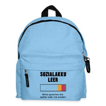 Energy Battery Bar Design - Kids' Backpack - light blue - Front