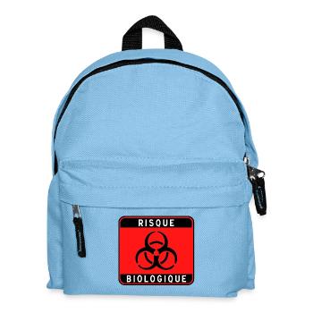 Biologisches Gefahrzeichen, Infektionsrisiko, Material - Kinder Rucksack - Hellblau - Vorne