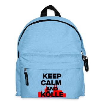 KEEP CALM AND KÖLLE! COLOGNE LOVE KÖLSCH LOVER black - Kids' Backpack - light blue - Front
