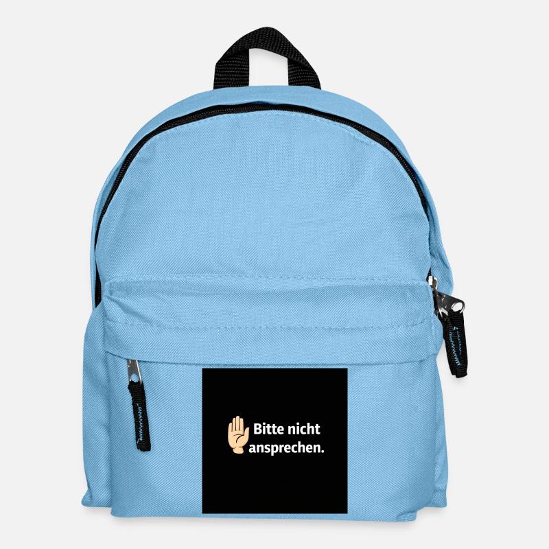 Bitte nicht ansprechen Grenzsignal - Kinder Rucksack - Hellblau