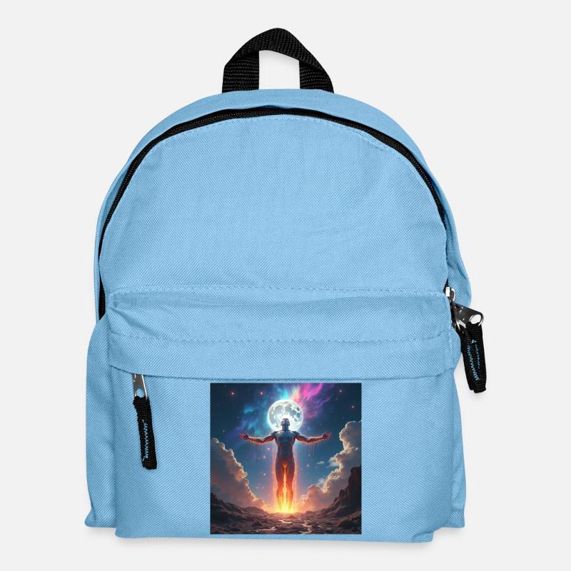 Mondfeuer Muskelheld - Kinder Rucksack - Hellblau