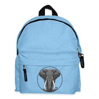 Elephant Head Circle Graphic - Kids' Backpack - light blue - Front