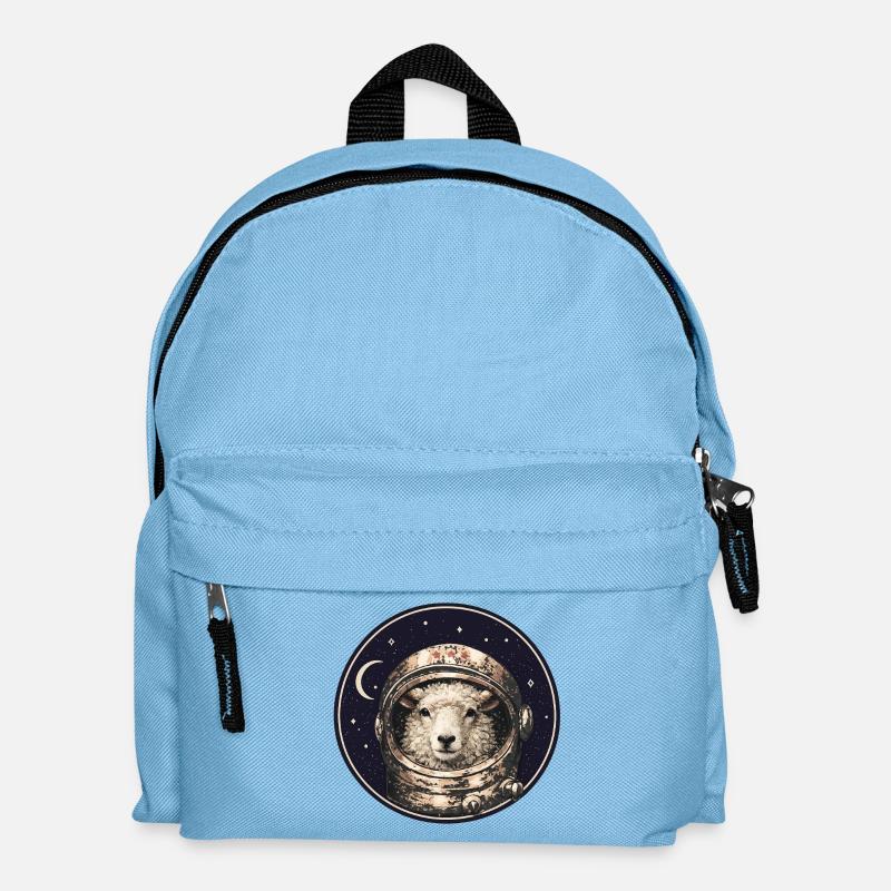 Astronaut sheep in orbit - Kids' Backpack - light blue