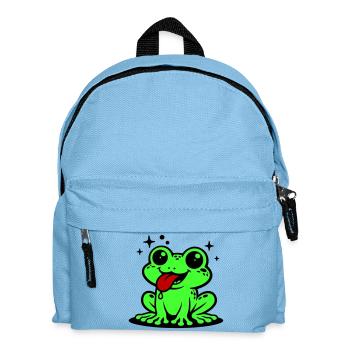 Kröte Comic Frosch - Kinder Rucksack - Hellblau - Vorne