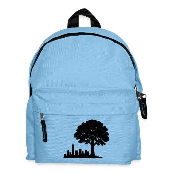 Silhouette de la silhouette de la silhouette de la forêt urbaine - Sac à dos Enfant - bleu clair - Devant