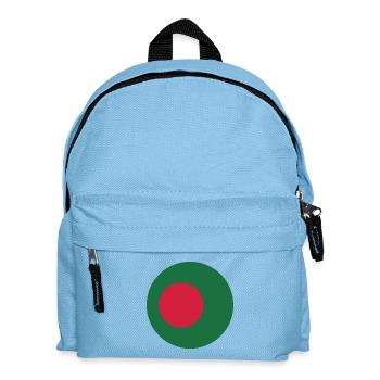 Runde bangladeschische Flagge - Kinder Rucksack - Hellblau - Vorne