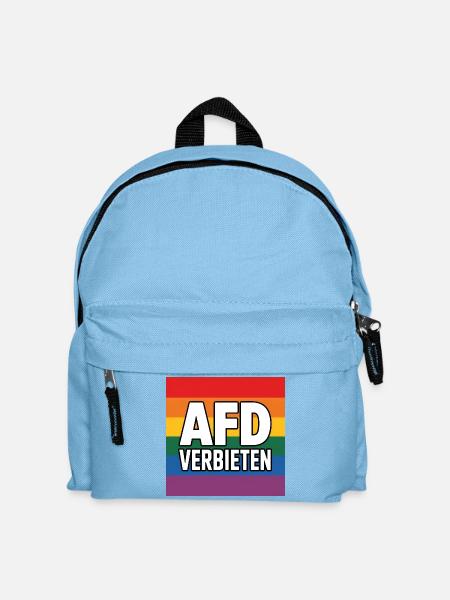 AFD Verbieten - Antifa Tee - Kinder Rucksack - Hellblau
