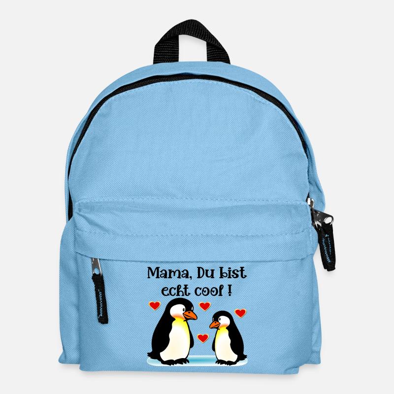 Komplimente Mama Muttertag Pinguine - Kinder Rucksack - Hellblau