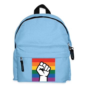 Antifa Fist - Antifascist Merch - Kids' Backpack - light blue - Front