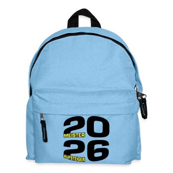 Meister und Aufsteiger 2026 - Kinder Rucksack - Hellblau - Vorne