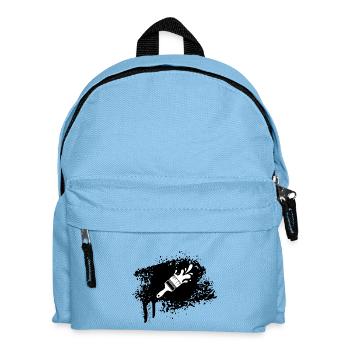 Pinsel - Kinder Rucksack - Hellblau - Vorne
