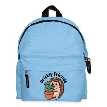 Cactus-friendly hedgehog - Kids' Backpack - light blue - Front