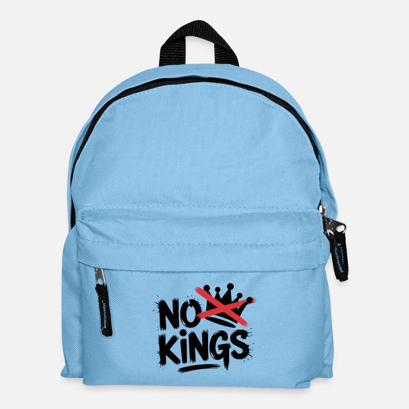 No Kings Statement Design - Kinder Rucksack - Hellblau