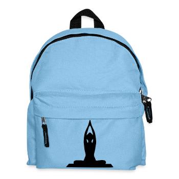 Yoga Formen Silhouetten schwarz - Kinder Rucksack - Hellblau - Vorne