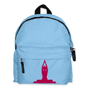 Yoga Formen Silhouetten Meditation - Kinder Rucksack - Hellblau - Vorne