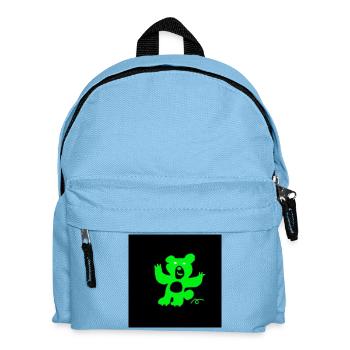 BÄR. KUNST. NACHRICHT. ZITATE. ZITATE. HUMOR. - Kinder Rucksack - Hellblau - Vorne