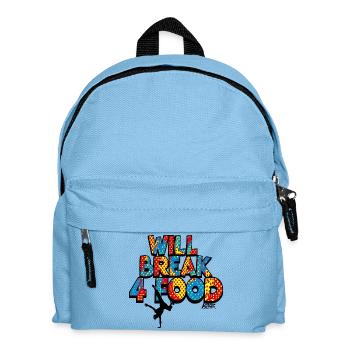Will Break 4 Food Pop Break Dance Hip-Hop - Kids' Backpack - light blue - Front