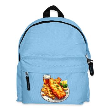 Fish and Chips - Kinder Rucksack - Hellblau - Vorne