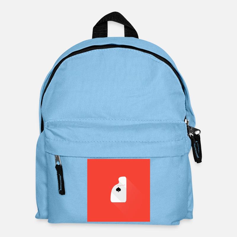 Play your hand – Minimal Karten Design - Kinder Rucksack - Hellblau
