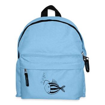 Fisch Lampe - Kinder Rucksack - Hellblau - Vorne