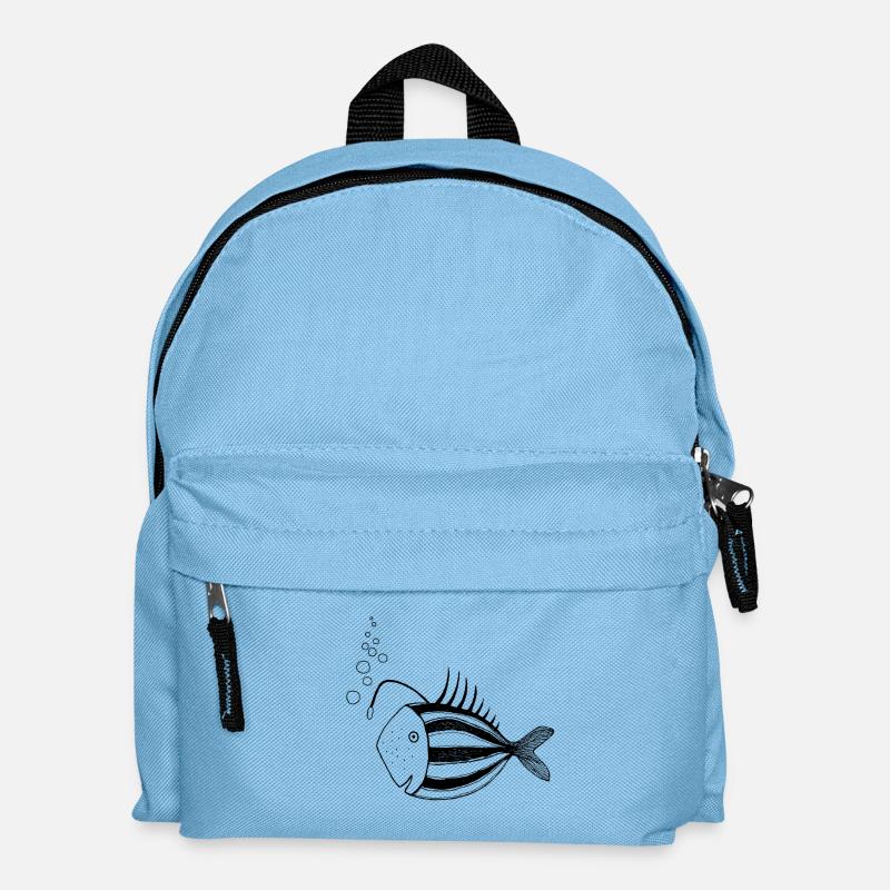 Fisch Lampe - Kinder Rucksack - Hellblau
