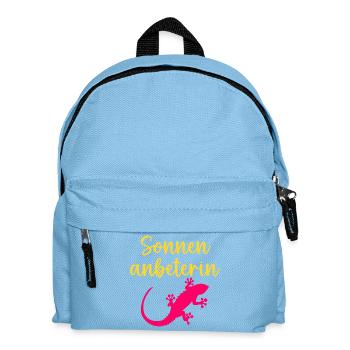 Sun worshipper Lizard Summer Sun - Kids' Backpack - light blue - Front