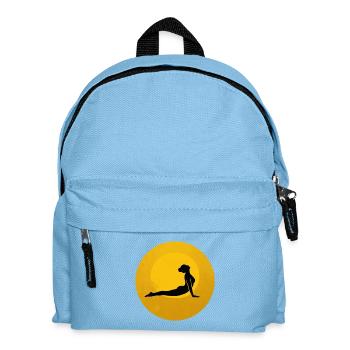 Cobra Pose Yoga Silhouette Golden Sun - Kids' Backpack - light blue - Front