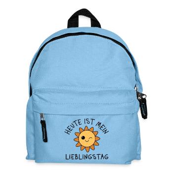 Heute ist mein Lieblingstag – Sonne Gute Laune - Kinder Rucksack - Hellblau - Vorne