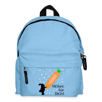 Karotte Möhre Osterhase - Kinder Rucksack - Hellblau - Vorne