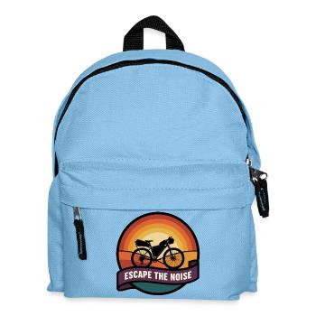 Escape the Noise Gravel Bike Sunset Badge - Kids' Backpack - light blue - Front