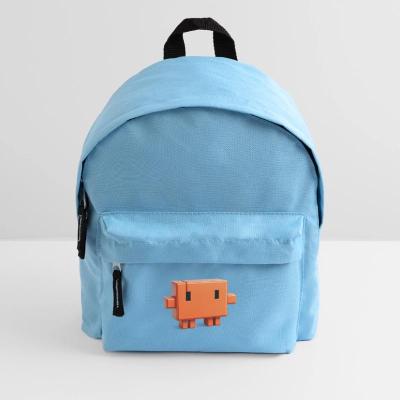 Claude Code Pixel 3D Maskottchen süßer Dev-Aufkleber Kinder Rucksack
