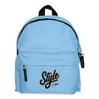 Retro Style Deluxe Schriftzug - Kinder Rucksack - Hellblau - Vorne