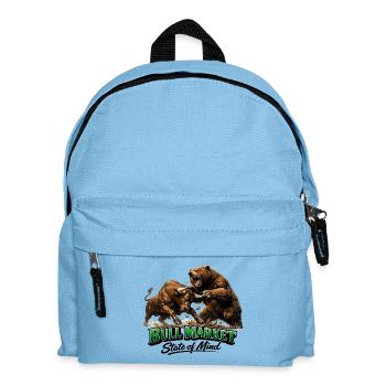 Bull Market State of Mind – Bulle vs. Bär Design - Sac à dos Enfant - bleu clair - Devant