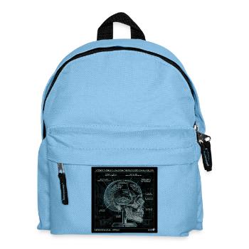 Kunst des Schädelphrenologie-Diagramms - Kinder Rucksack - Hellblau - Vorne