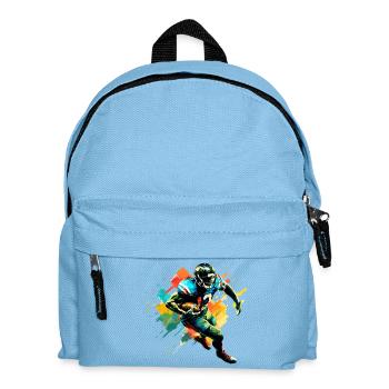 Illustrations de joueurs de football américain en tendance - Sac à dos Enfant - bleu clair - Devant
