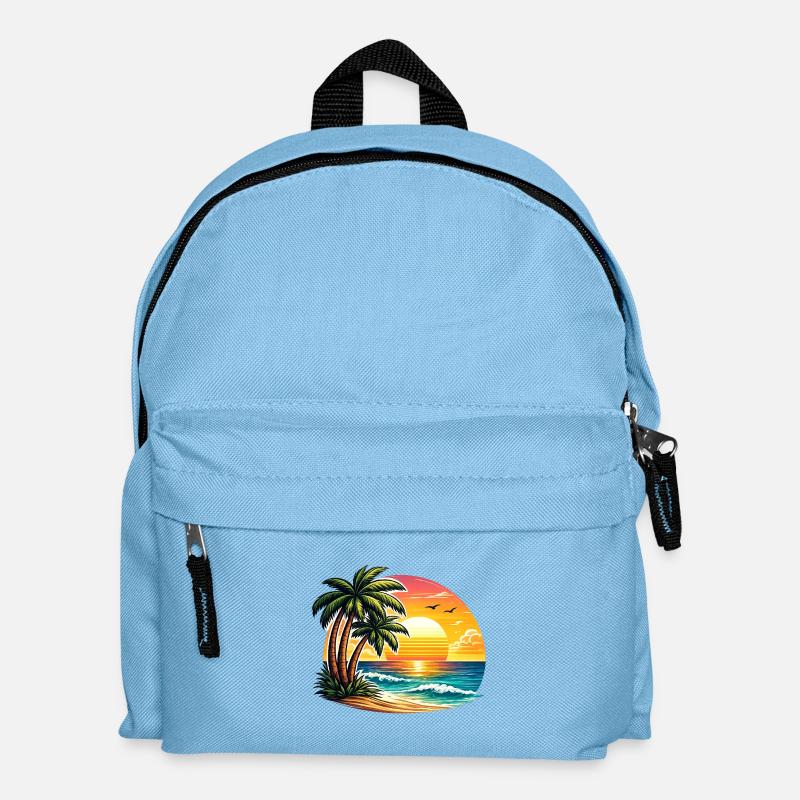 Palm Beach Sunset - Kids' Backpack - light blue