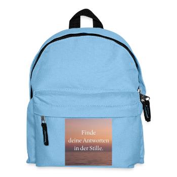 Antworten in der Stille - Kinder Rucksack - Hellblau - Vorne