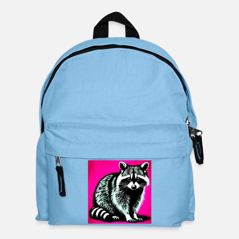 Raccoon - Kids' Backpack - light blue