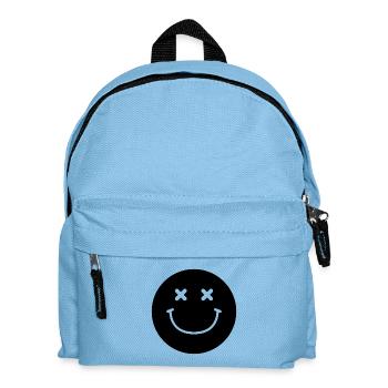 Smiley-Gesicht - Kinder Rucksack - Hellblau - Vorne
