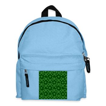 Klee-Muster Grüner Hintergrund - Kinder Rucksack - Hellblau - Vorne