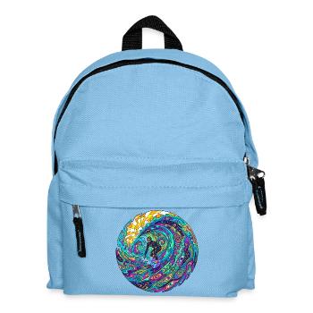 Psychedelic Surf Wave - Kids' Backpack - light blue - Front