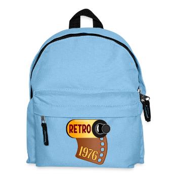 Birthday 1976 Retro Photograph - Kids' Backpack - light blue - Front