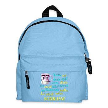 Alle Tassen im Schrank Funny Spruch - Kinder Rucksack - Hellblau - Vorne