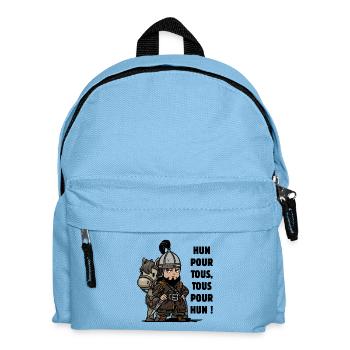 HUN POUR TOUS, TOUS POUR HUN ! - Attila, humour mé - Sac à dos Enfant - bleu clair - Devant