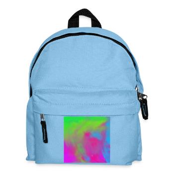 Vivid Neon Tie-Dye Gradient Burst - Kids' Backpack - light blue - Front