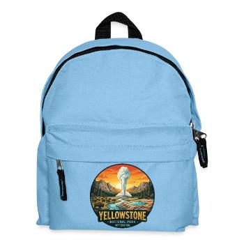 Yellowstone National Park Wilderness Geyser Mountains - Kids' Backpack - light blue - Front