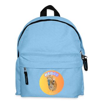 Singende Katze und Peace Mic #LouLou - Kinder Rucksack - Hellblau - Vorne