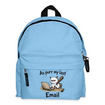 Email de chat en colère sur mon ordinateur portable via mon dernier mail - Sac à dos Enfant - bleu clair - Devant