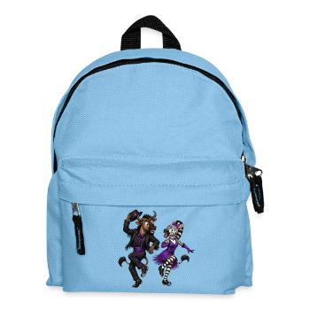 Gnous et zèbres dans des claquettes glamour - Sac à dos Enfant - bleu clair - Devant