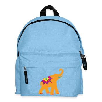 Yoga Éléphant Inde Amour Animal Coloré Décoration Namasté - Sac à dos Enfant - bleu clair - Devant